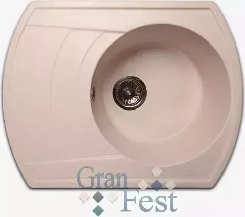 Мойка кухонная GranFest Rondo GF-R650L бежевый (302)
