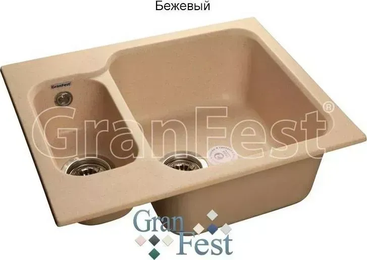 Мойка кухонная GranFest Standart GF-S615K бежевый (328)