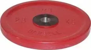 Диск обрезиненный MB Barbell 51 мм 25 кг красный "Евро-Классик" (Олимпийский)