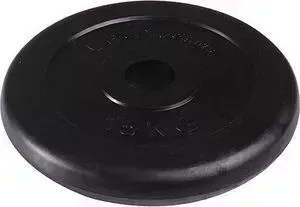 Диск обрезиненный LITE WEIGHTS RJ1034 d-50mm 15кг черный