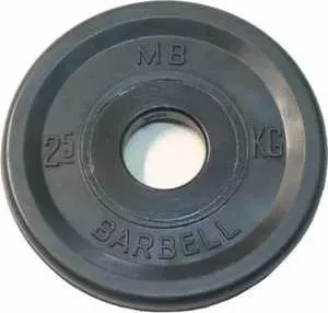 Диск обрезиненный MB Barbell 51 мм 2.5 кг черный "Евро-Классик" (Олимпийский)