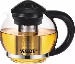 Заварочный чайник VITESSE 1.3 л (VS-4004 Черный)