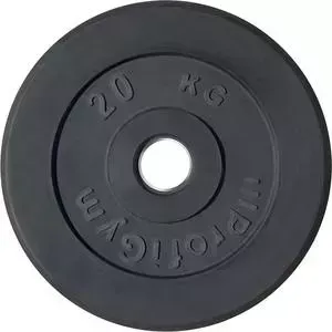 Диск обрезиненный ProfiGym d 51 мм чёрный 20,0 кг