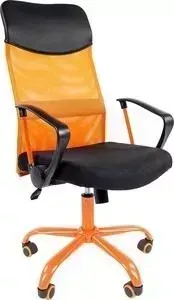 Кресло офисное CHAIRMAN 610 15-21 черный + TW оранжевый / CMet