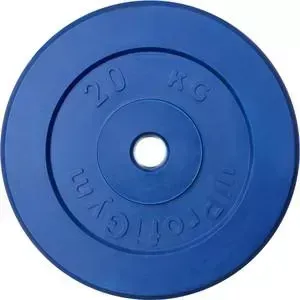Диск обрезиненный ProfiGym d 31 мм синий 20,0 кг