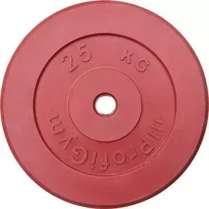 Диск обрезиненный ProfiGym d 26 мм красный 25,0 кг