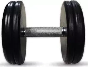 Гантель MB Barbell Классик с вращающейся ручкой хром 18 кг