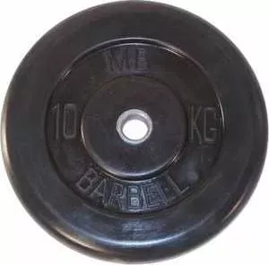 Диск обрезиненный MB Barbell 31 мм 10 кг черный "Стандарт"