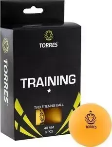 Мяч для настольного тенниса TORRES Training 1 звезда (TT0015) 6 шт.