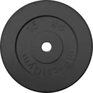 Диск обрезиненный ProfiGym d 31 мм чёрный 15,0 кг
