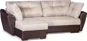 Диван угловой Галактика Кентукки УГОЛ mercury dark brown alba cream