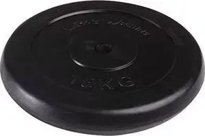 Диск обрезиненный LITE WEIGHTS RJ1030 d-26mm 15кг черный