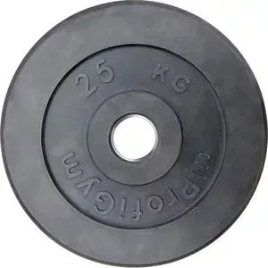 Диск обрезиненный ProfiGym d 51 мм чёрный 25,0 кг