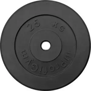 Диск обрезиненный ProfiGym d 31 мм чёрный 25,0 кг
