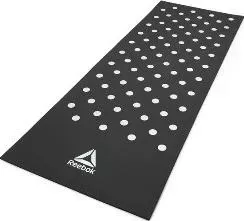 Тренировочный коврик Reebok RAMT-12235BK (фитнес-мат) Белые Пятна 7 мм черный