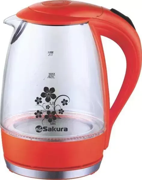 Чайник электрический SAKURA SA-2710R стекло красный