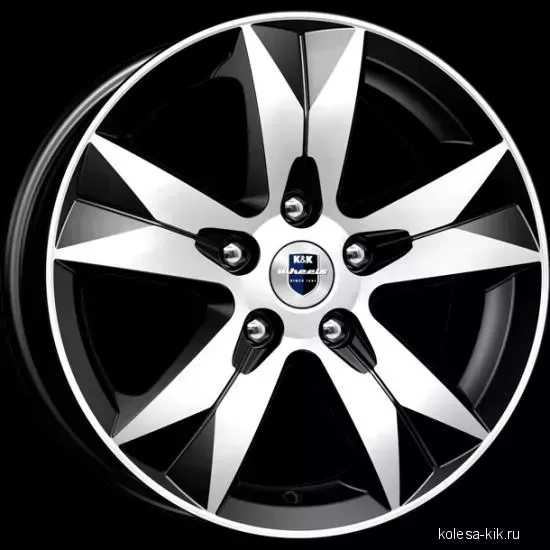 Диск автомобильный КиК Crossline 6.5X16/5X114.3 ET45 D67.1 алмаз-черный