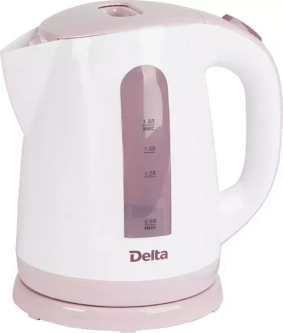 Чайник электрический DELTA DL-1326 белый с сиреневым