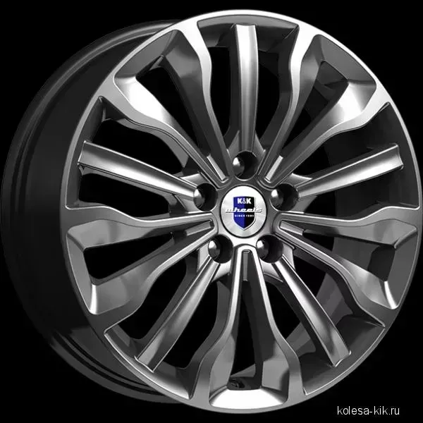 Диск автомобильный КиК Атакама 6.5X17/5X114.3 ET50 D67.1 дарк-платинум