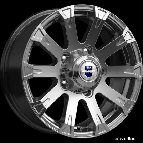 Диск автомобильный КиК Байкал 7X16/5X139.7 ET35 D95.3 дарк-платинум