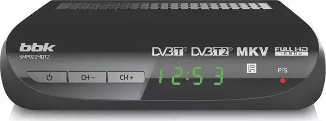 Ресивер цифровой BBK SMP022HDT2 темно-серый