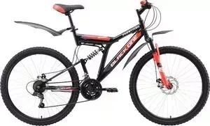 Велосипед BLACK ONE Phantom FS 26 D чёрный- красный- белый 18"