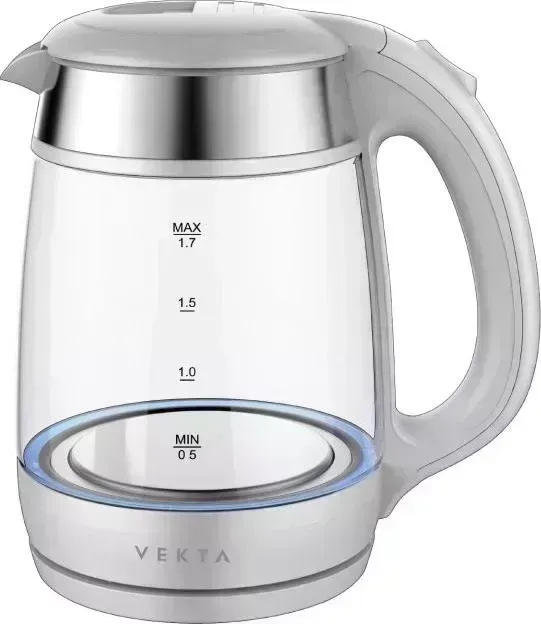 Чайник электрический VEKTA KMG-1703 Белый/Стальной