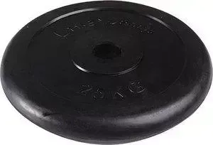 Диск обрезиненный LITE WEIGHTS RJ1034 d-50mm 25кг черный