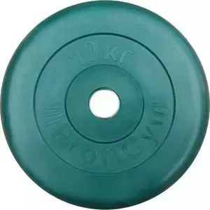 Диск обрезиненный ProfiGym d 26 мм зелёный 10,0 кг