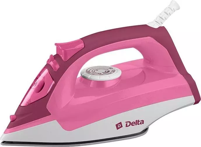 Утюг DELTA DL-755 белый с розовым