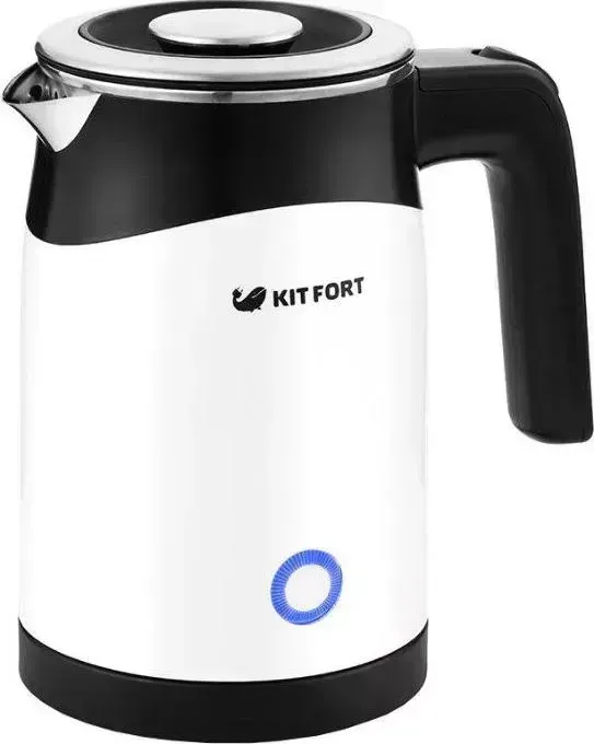 Чайник электрический KITFORT KT-639 черный/белый