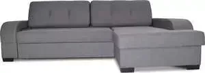 Диван угловой Мягкофф Верона с оттоманкой правый Tetra Grey