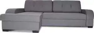 Диван угловой Мягкофф Верона с оттоманкой левый Tetra Grey