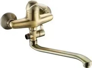 Смеситель для ванны GROSS AQUA Arabic Bronze бронза с длинным изливом 350 мм (7532516BRL - 35S)