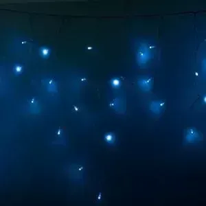 Гирлянда Neon-Night Айсикл (бахрома) светодиодный, 2,4 х 0,6 м, прозрачный провод, 230 В, диоды синии, 88 LED
