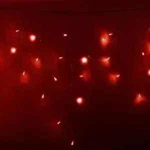 Гирлянда Neon-Night Айсикл (бахрома) светодиодный, 2,4 х 0,6 м, прозрачный провод, 230 В, диоды красные, 88 LED