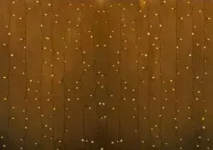 Гирлянда Neon-Night "Светодиодный Дождь" 2х3м, постоянное свечение, прозрачный провод, 230 В, диоды ЖеЛТЫЕ, 448 LED