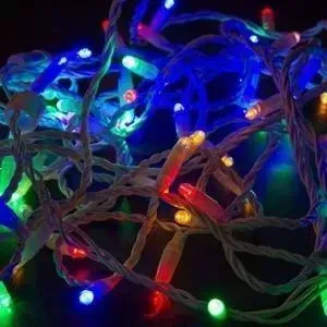 Гирлянда Neon-Night Нить 10м, постоянное свечение, белый ПВХ, 24В, цвет: Мультиколор