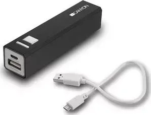 Внешний аккумулятор CANYON CNE-CSPB26B Aluminium compact Black (2600mAh)