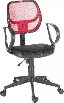 Кресло офисное OLSS ФЛЕШ спинка красная черное сиденье В-14