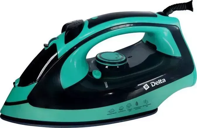 Утюг DELTA DL-416 черный с зеленым
