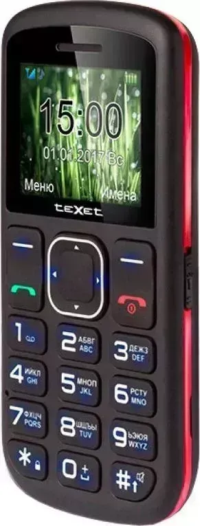 Телефон TeXet TM-B220 черный-красный
