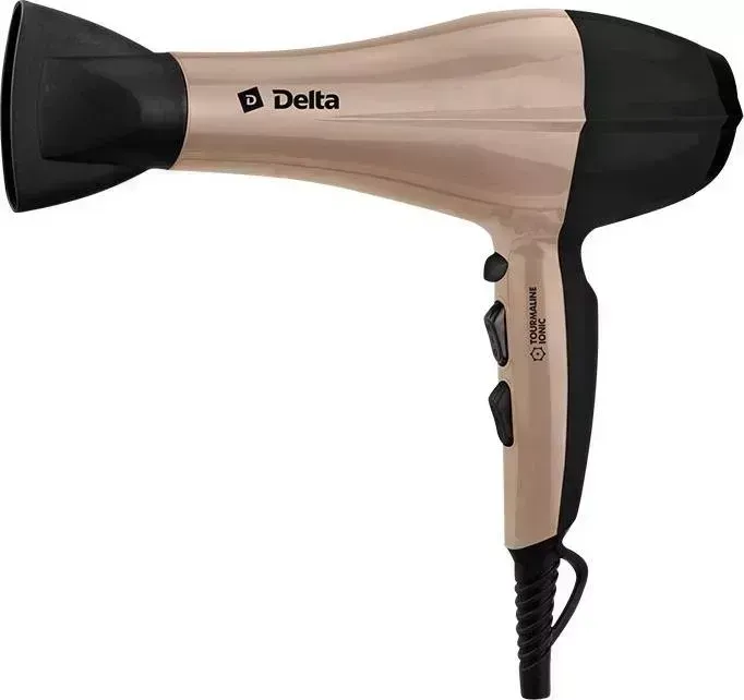 Фен DELTA DL-0937 черный/бежевый
