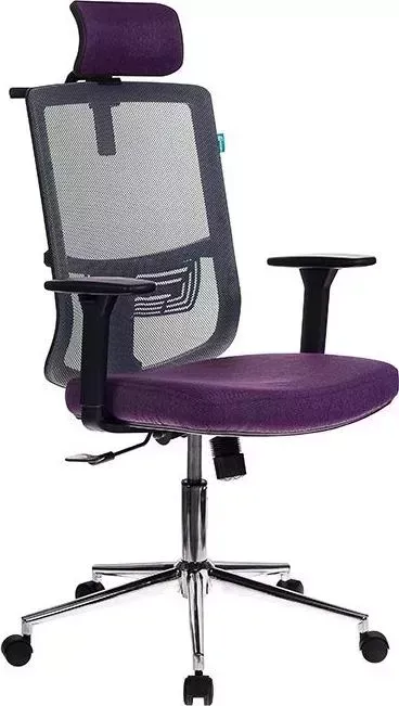 Кресло офисное БЮРОКРАТ MC-612-H/DG/VIOLET серый TW-04 сиденье фиолетовый BAHAMA