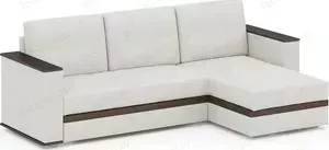 Диван угловой Добрый кот Атлант бежево-белый матовый без столика
