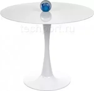 Стол стеклянный Woodville Tulip DT-1 718 super white