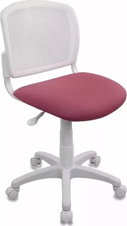 Кресло офисное БЮРОКРАТ CH-W296NX/26-31 TW-15 спинка сетка белый сиденье розовый
