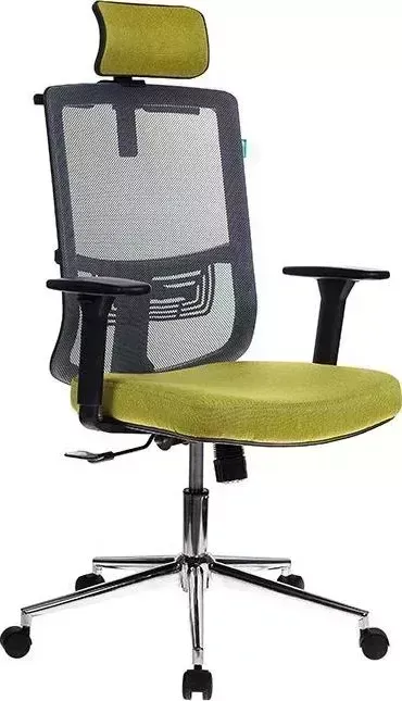 Кресло офисное БЮРОКРАТ MC-612-H/DG/GREEN серый TW-04 сиденье зеленый BAHAMA