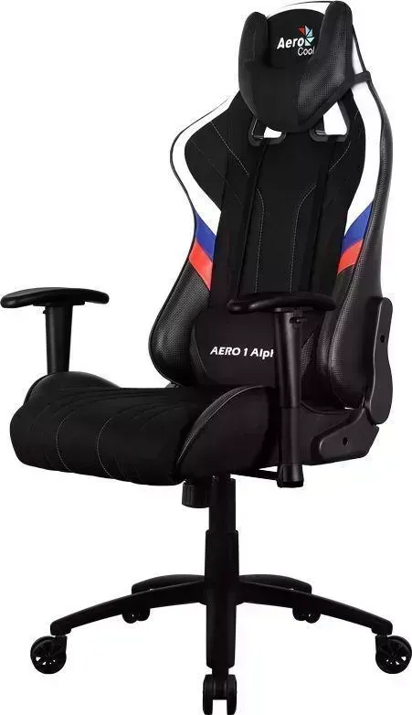 Кресло офисное AEROCOOL AERO 1 Alpha RUS черный + триколор