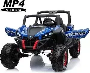 Двухместный полноприводный электромобиль XMX Blue Spider UTV-MX Buggy 12V MP4 - 603-BLUE-PAINT-MP4